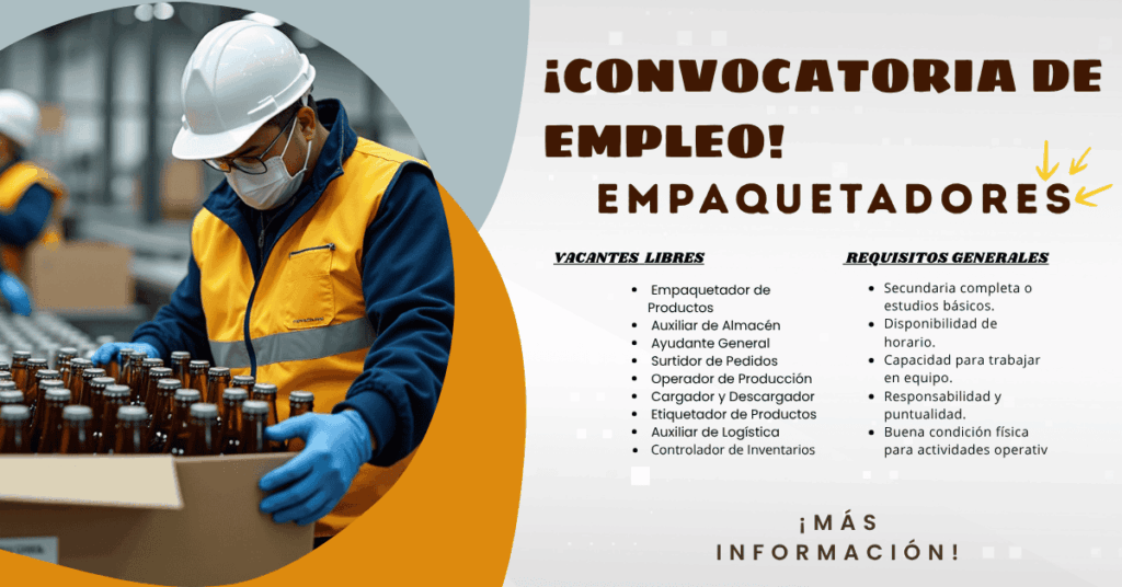 📦 Empaquetadores Una Excelente Oportunidad